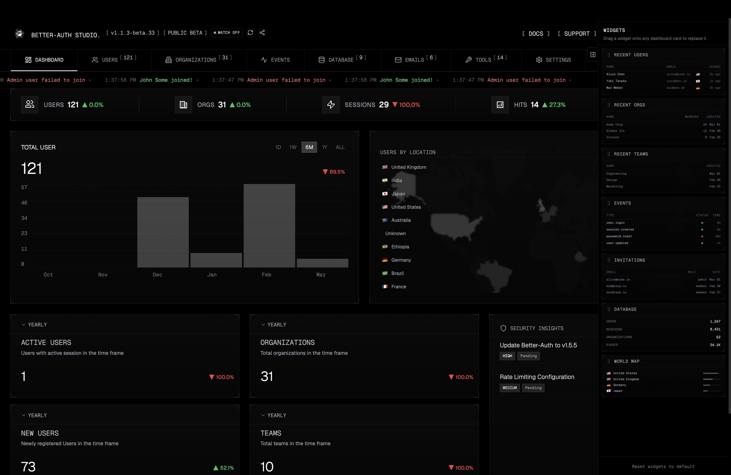Demo of Better Auth Studio